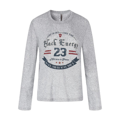 Letter Graphic Long Sleeve T-Shirt WN27981