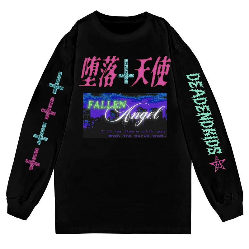 Graphic Letter Print Long Sleeve T-Shirt WN22278