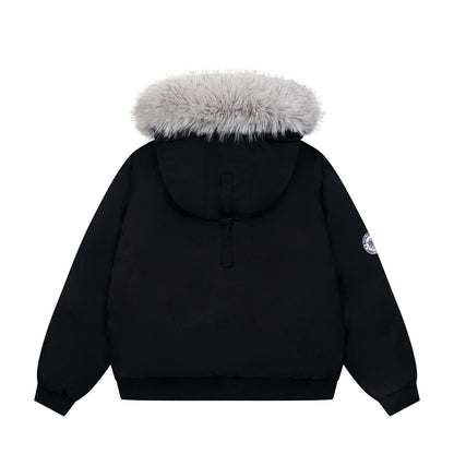 Fur Collar Hooded Workwear Padded Jacket WN11558