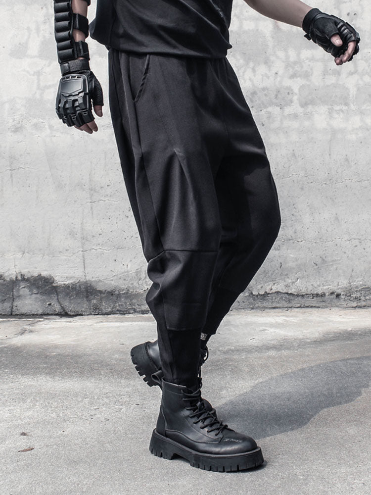 Draped Tapered Cropped Harem Pants WN22523