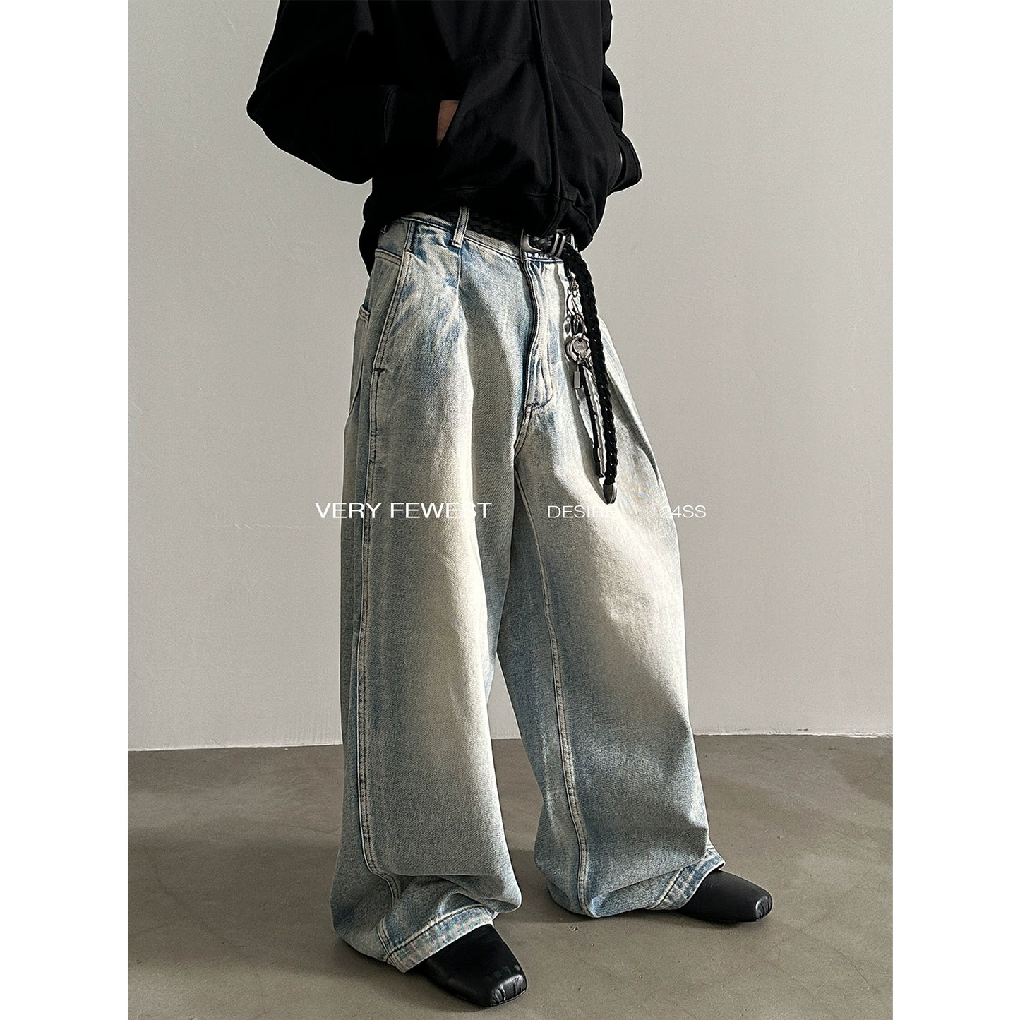 Heavyweight Washed Wide Leg Jenim Jeans WN8949