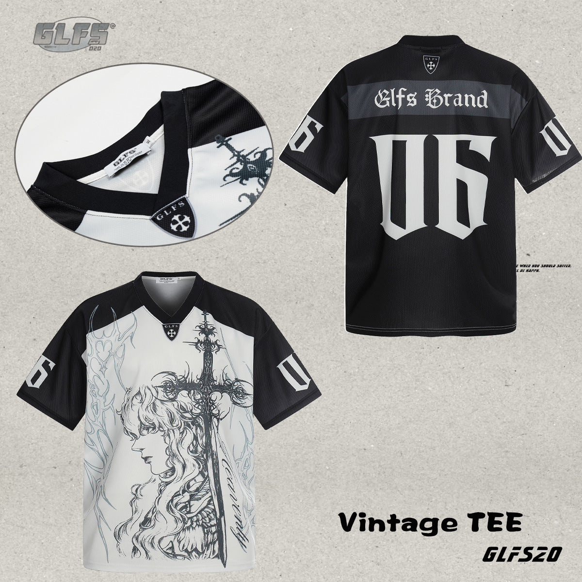 Sporty Illustration Cross V-Neck Short Sleeve T-Shirt WN26472