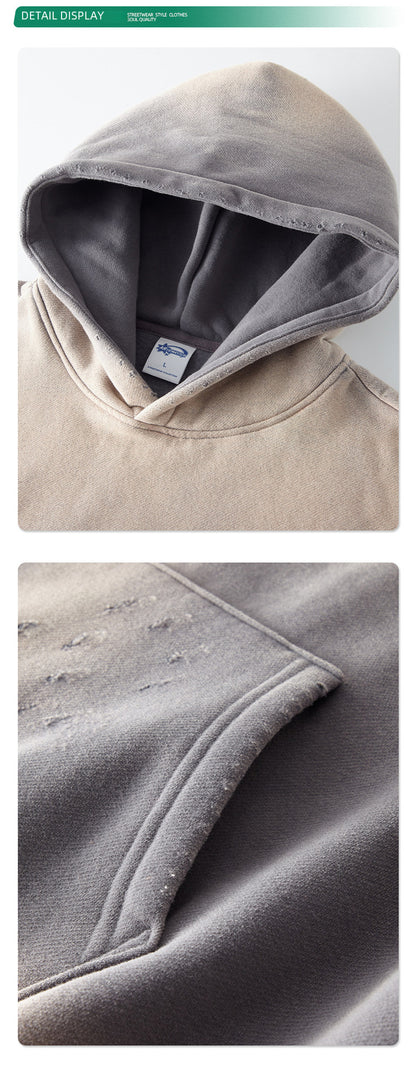 Oversize Washed Damage Hoodie WN6620