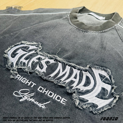 Washed Logo Print Oversize Short Sleeve T-Shirt WN26540