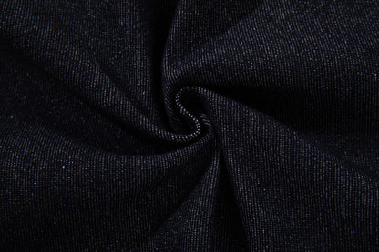 Washed Raw Denim Metal Buckle Jacket & Wide Leg Denim Jeans Setup WN23048