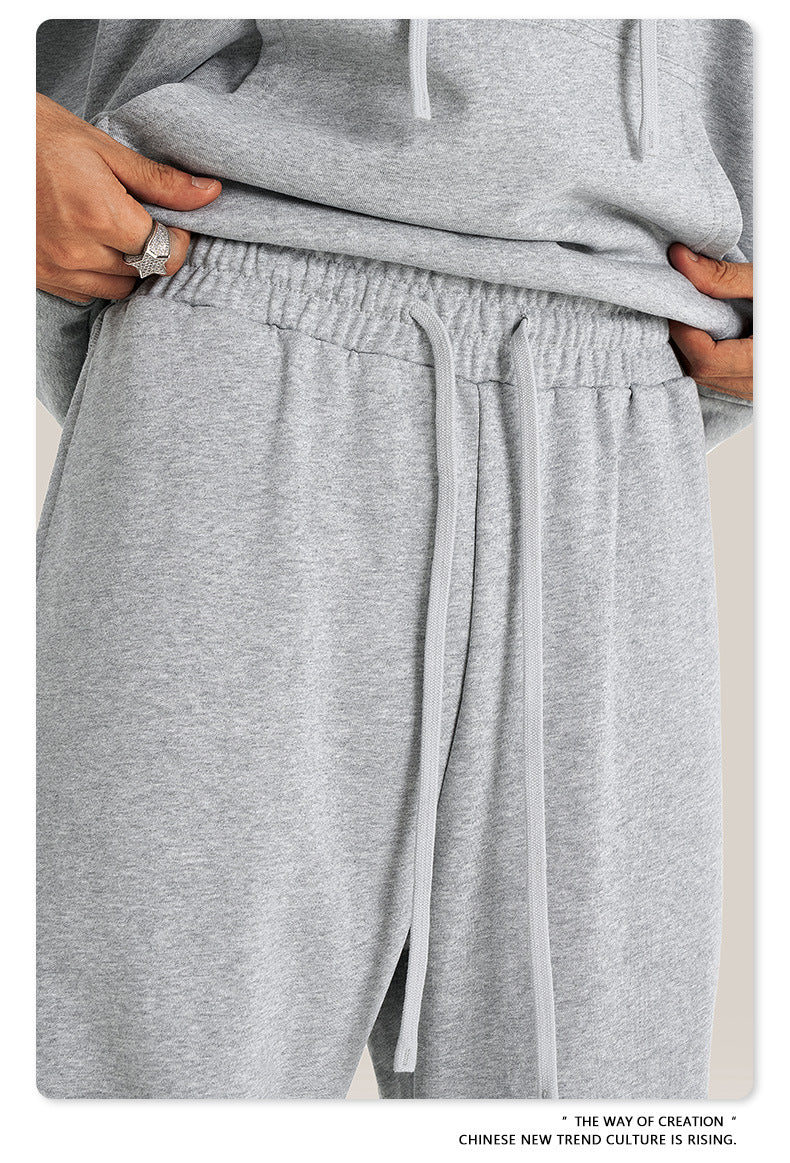 Oversize Heavyweight Pullover Hoodie & Zipper Hoodie & Sweatshirt & Pants Setup WN9930-K