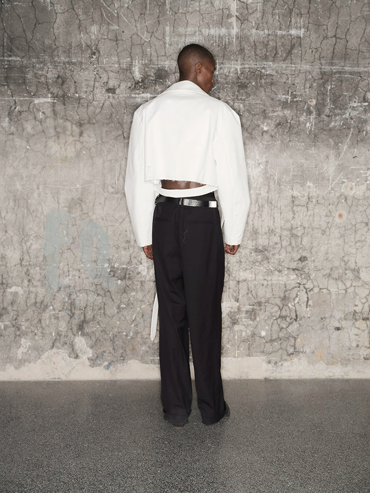 Double-Breasted Lapel Short Jacket WN21312