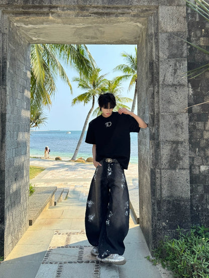 Pearl Embroidery Heavyweight Short Sleeve T-Shirt WN20742