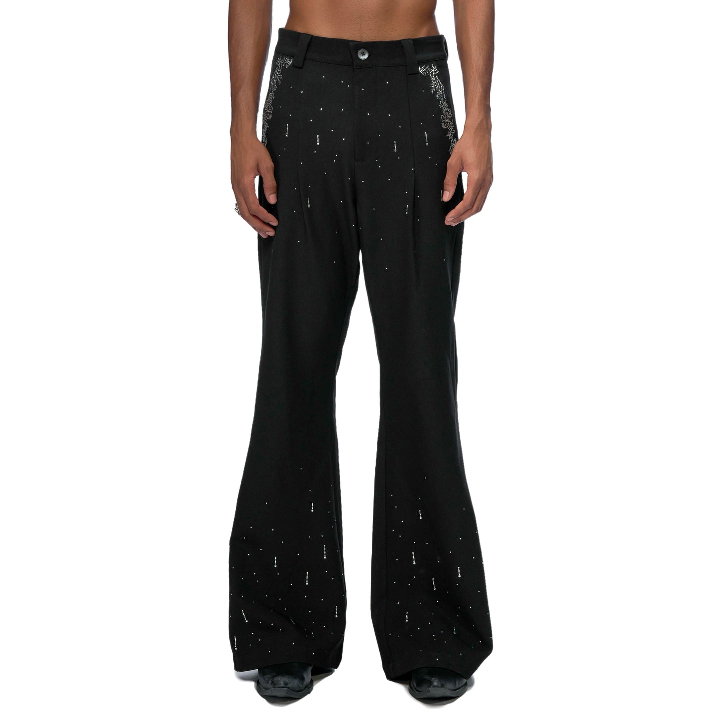 Rhinestone Flare Trousers WN20674