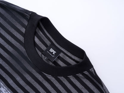 Stripe Oversize Short Sleeve T-Shirt WN15503