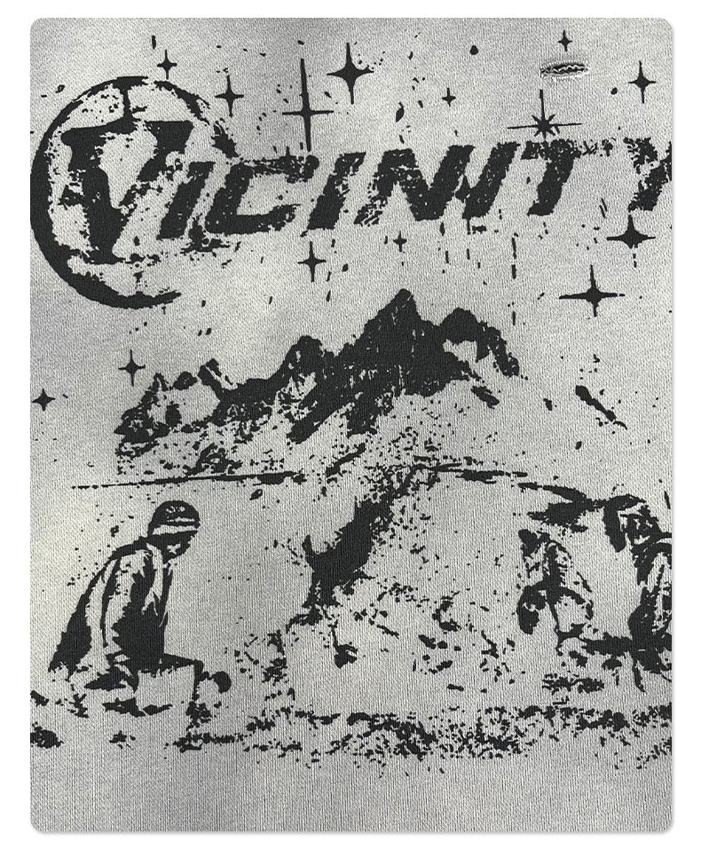 Spray Print Damage Cut0off Pullover Hoodie WN9991