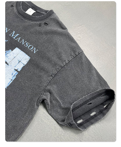 Digital Print Oversize Short Sleeve T-Shirt WN16251