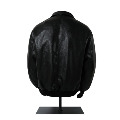 Textured PU Leather Jacket WN21902