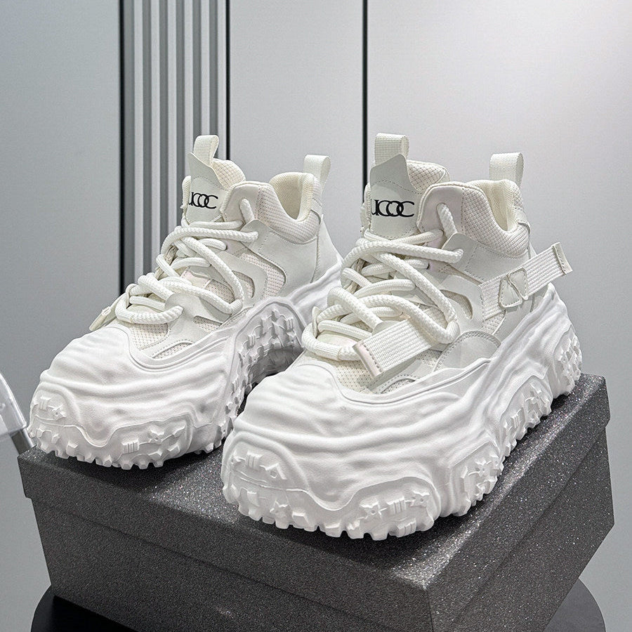 Strap Mesh Platform Chunky Sole Sneakers WN24659