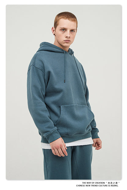 Fleece Lining Oversize Hoodie & Fleece Lining Sweatpants Setup WN9931-K