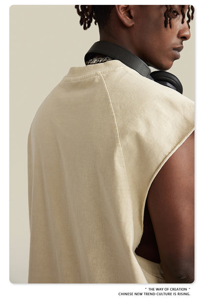 Washed Oversize Tank Top T-shirt WN6447