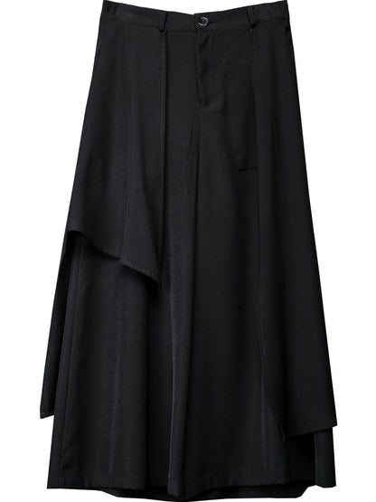 Deconstructed Multi Layer Mix Patch Wide Leg Trousers WN22364