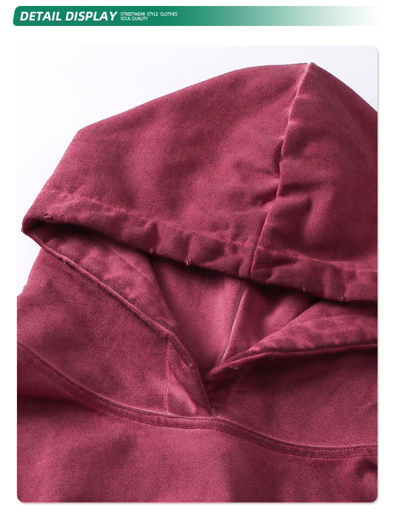 Oversize Drawstring Washed Hoodie WN9976