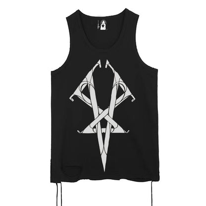 Dark Rock Design Oversize Sleeveless T-Shirt WN15611