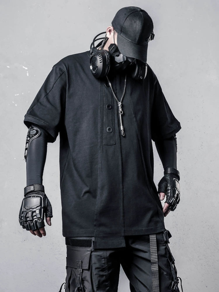 Irregular Deconstruct Design Short Sleeve T-Shirt WN22461