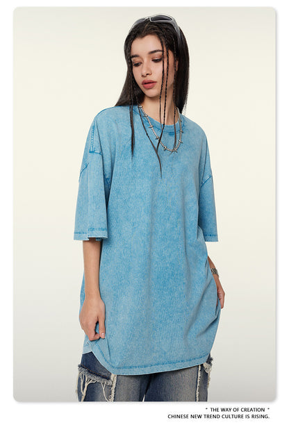 Washed Heavyweight Oversize Short Sleeve T-Shirt WN6078