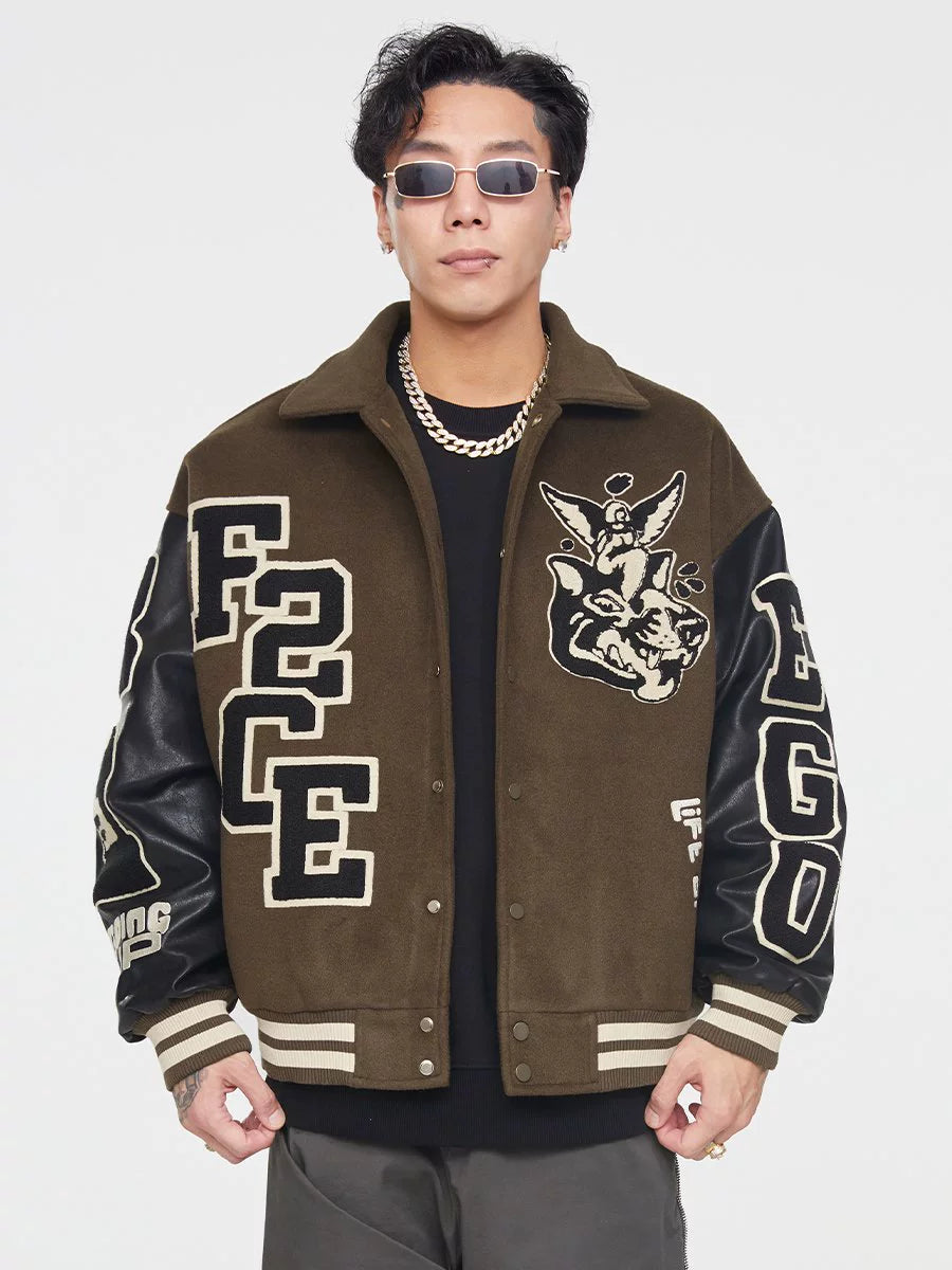 Towel Embroidery Baseball Jacket WN12252