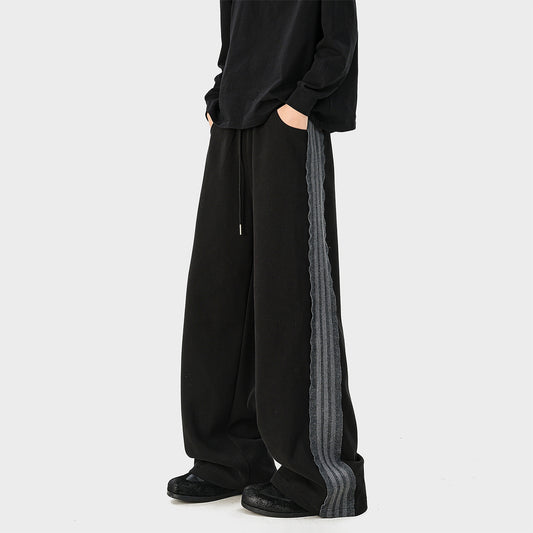 Stripe Panel Wide Leg Sweatpants WN23573