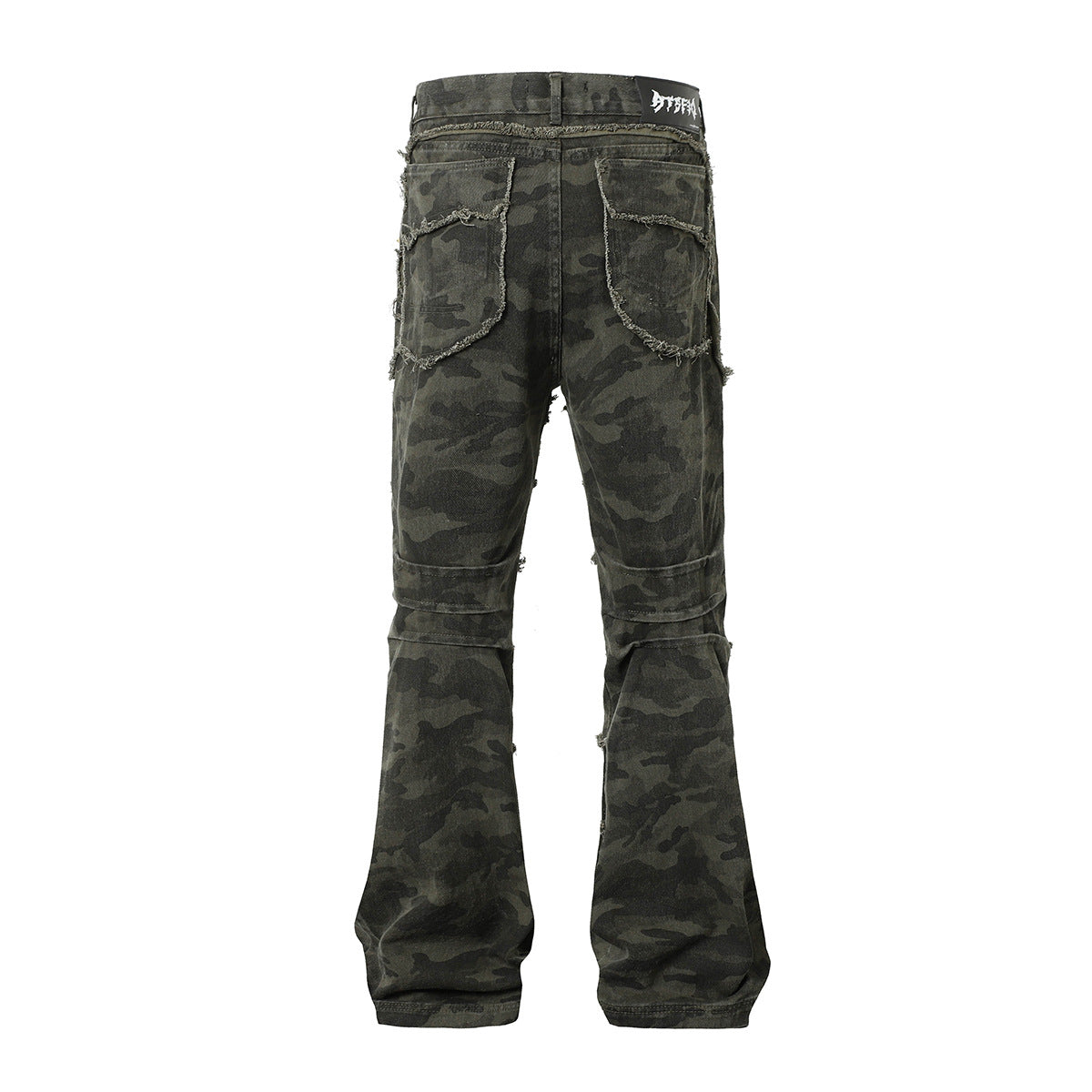 Camouflage Flare Denim Jeans WN16190