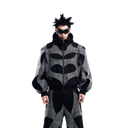 Graffiti Design Hooded Jacket & Micro Flare Pants Setup WN10192