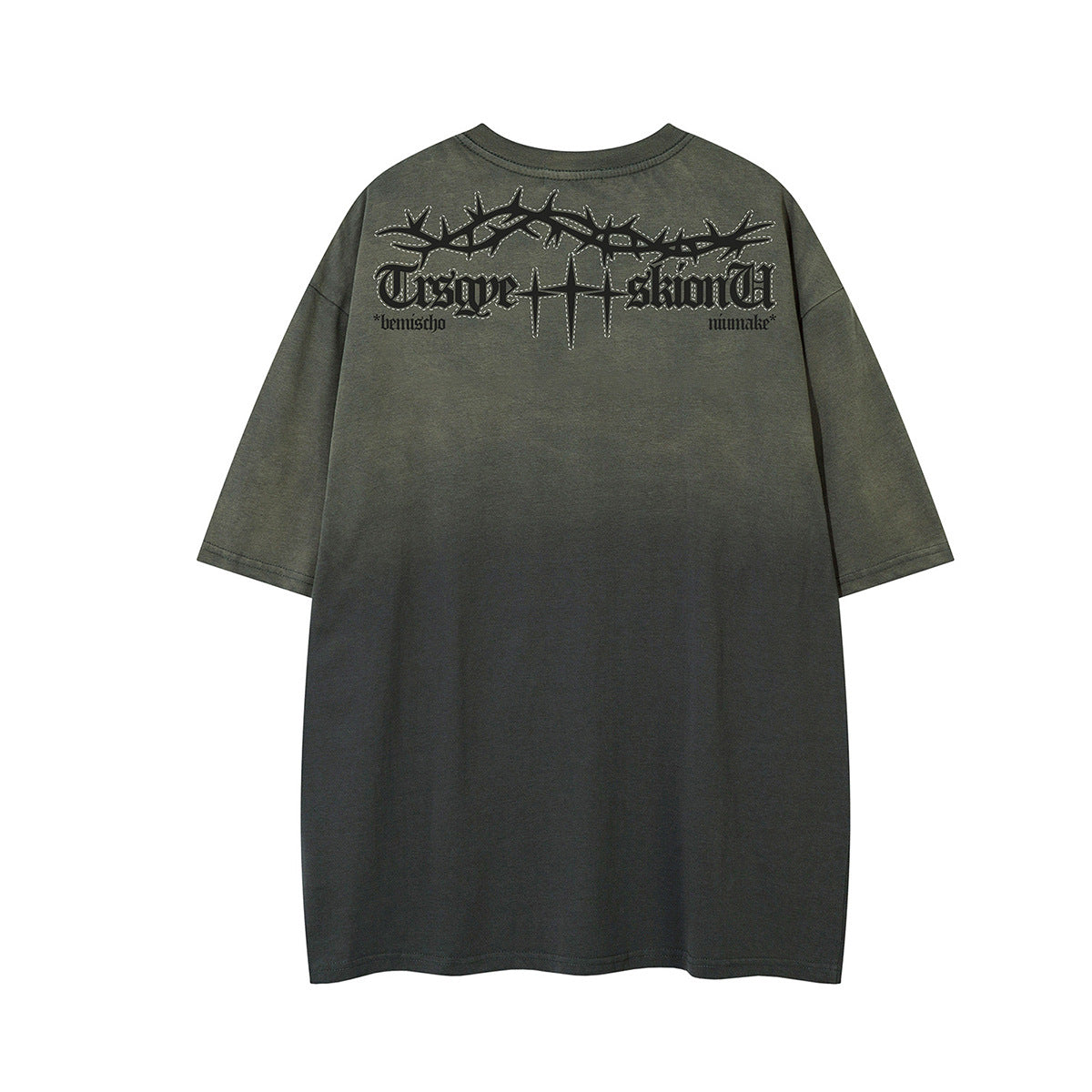 Gradient Thorn Logo Print Short Sleeve T-Shirt WN25806