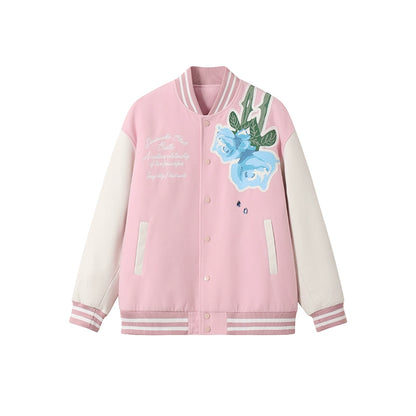 Rose Embroidery Baseball Jacket WN10127