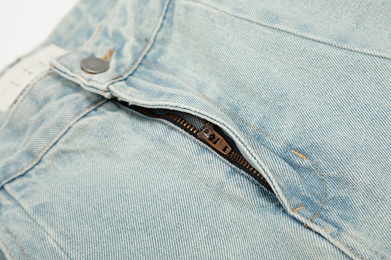 Curved Wide Leg High-Rise Denim Jeans WN18532