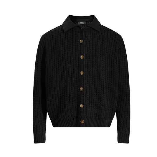 Jacquard Collar Knit Cardigan WN23058