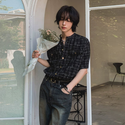 Striped Oversize Knit Shirt WN20276