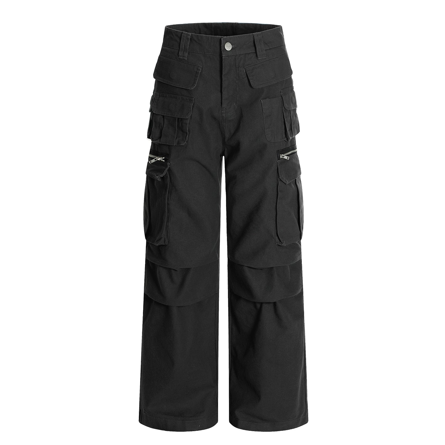 Multi-Pocket Wide Leg Straight Cargo Pants WN21199
