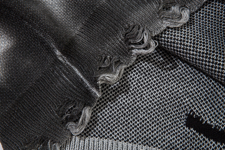 Tie-Dye Butterfly Design Knit Sweater WN11411