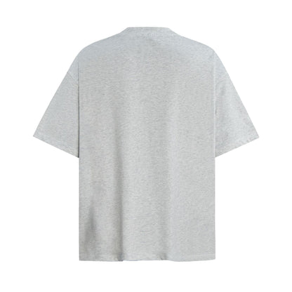 Illustration Letter Print Oversize Short Sleeve T-Shirt WN25944