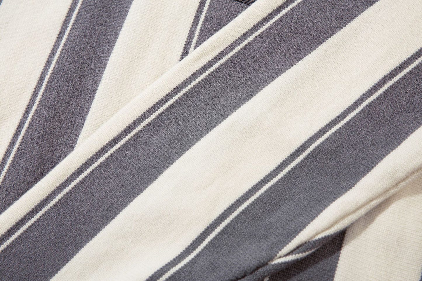 Colorblock Striped Polo Knit Sweater WN11393