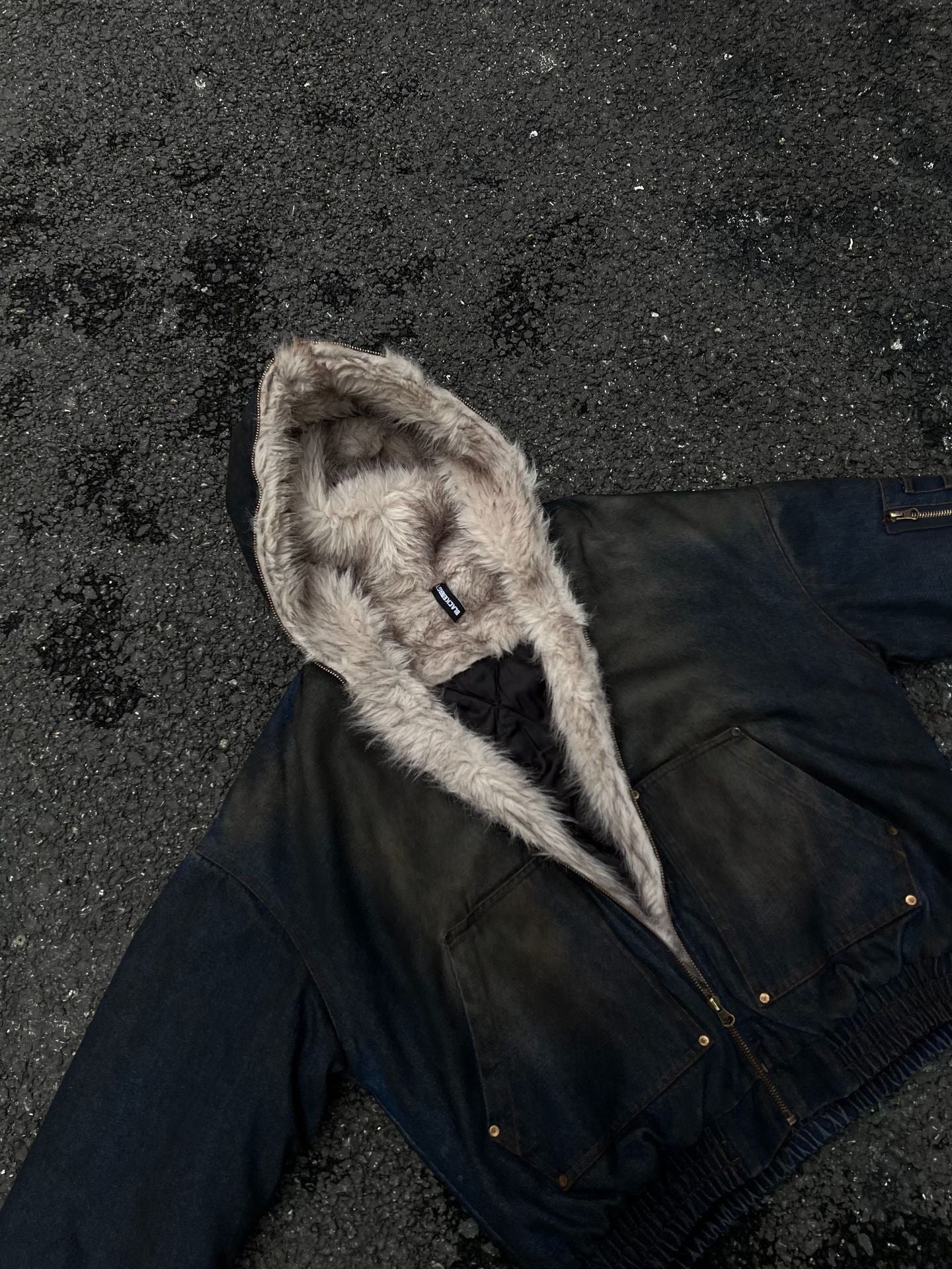 Washed Denim Sherpa-Lining Padded Jacket WN11357 – WONDER NOAH