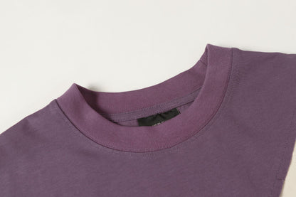 Damage Contrast Patchwork Pocket Short Sleeve T-Shirt WN26815