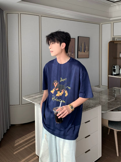 Dog Print Short Sleeve T-Shirt WN20435