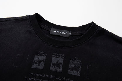 Graphic Print Pocket Design Short Sleeve T-Shirt WN25383