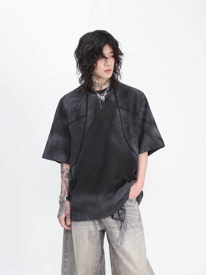 Tie-Dye Washed Deconstructed Oversize Short Sleeve T-Shirt WN24414