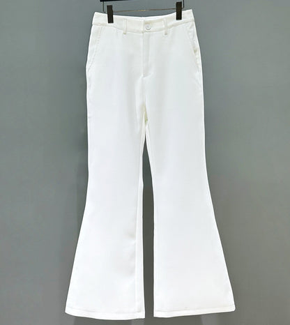 Embroidery Tailored Jacket & Flare Trousers Setup WN23943