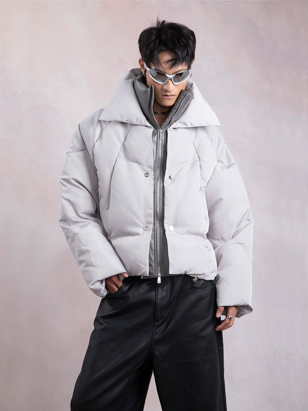 Glossy Double Layered Thick Puffer Jacket WN9303