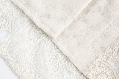 Graffiti Lace Cutout Short Sleeve Shirt WN16181