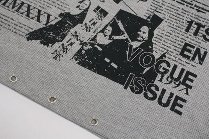 Waffle Newspaper Print Studs Short Sleeve T-Shirt WN25995