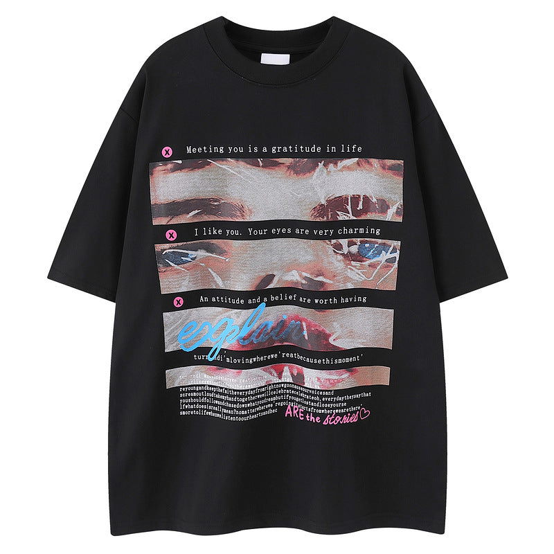 Graphic Print Short Sleeve T-Shirt WN16480