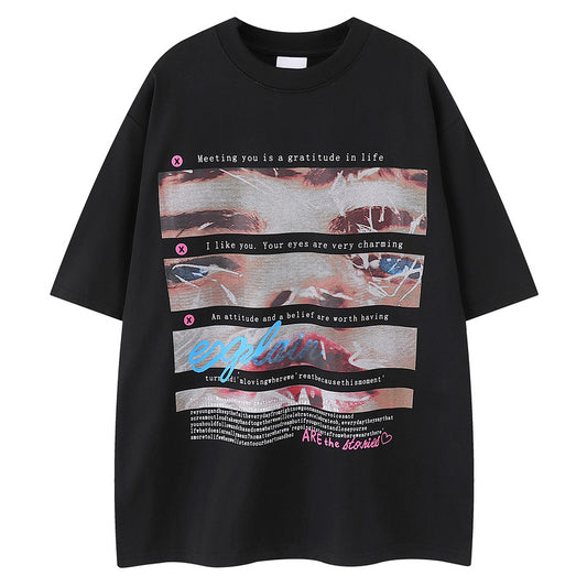 Graphic Print Short Sleeve T-Shirt WN16480