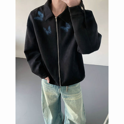 Butterfly Print Desig Zipper Jacket WN19276
